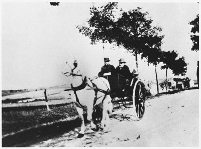 Edgar Degas en een vriend op het platteland door French Photographer